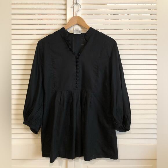 Ann Louise Roswald Black Cottagecore Blouse - Picture 3 of 6